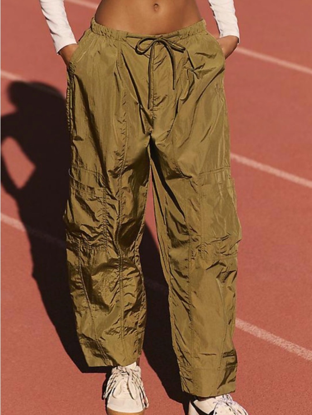 Daily Practice Tapered Drawstring Parachute Pants - Anthropologie